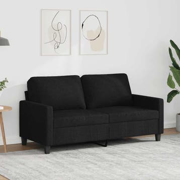 vidaXL Tweezitsbank / zetel 140 cm stof zwart, Verzenden, Nieuw