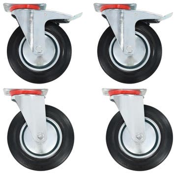 vidaXL Zwenkwielen 4 st 200 mm, Verzenden