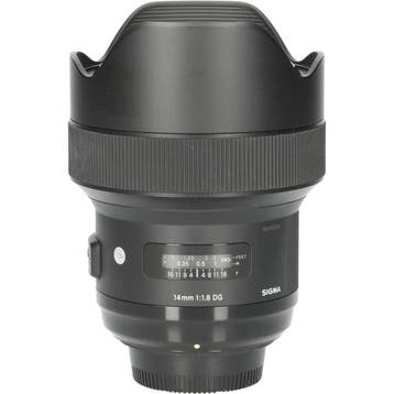 Tweedehands Sigma 14mm f/1.8 DG HSM Art Nikon CM7011, Ophalen of Verzenden, Gebruikt, Overige typen
