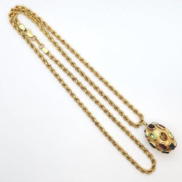 Ensemble de bijoux 2 pièces - 18 carats Or jaune Pierre