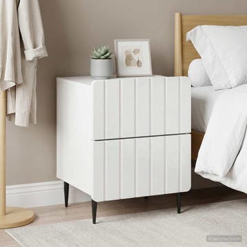 vidaXL Nachtkastje 2 st Hoogglans Wit 43 x 34,5 x 49,5 cm, Verzenden, Nieuw