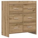 vidaXL Dressoir Artisanaal eiken 75 x 33 x 80 cm Bewerkt, Verzenden, Nieuw