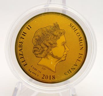 Îles Salomon. 10 Dollars 2018 Trier Gold Solidus 1/100oz