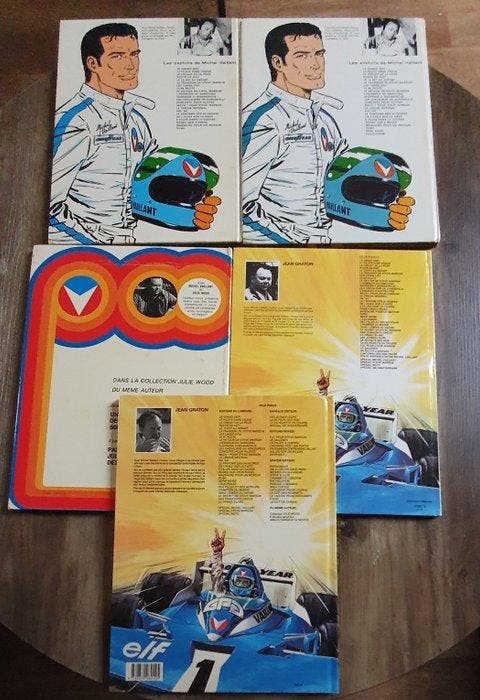 Michel Vaillant - 5x C - 5 Album - Eerste druk - 1973/1990, Boeken, Stripverhalen