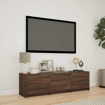 vidaXL TV-kast met LED Bruine eik 140 x 34 x 40 cm, Verzenden, Nieuw