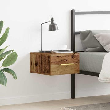 vidaXL Nachtkastje 35 x 35 x 20 cm Bewerkt hout Oudhout, Huis en Inrichting, Verzenden, Nieuw