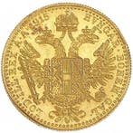 3,49 grams - Goud .980 - Ducat Austria 1915 - 986‰, Postzegels en Munten