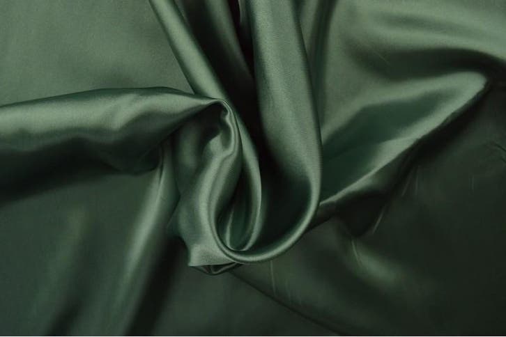 15 meter satijn stof - Oud groen - 100% polyester, Hobby & Loisirs créatifs, Tissus & Chiffons, Envoi