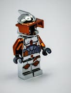Lego Minifiguur - Star Wars - Chrome Silver Orange Commander, Nieuw