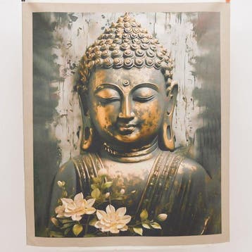 Panneau - AA204 - Panneau en tissu décoratif « Bouddha doré
