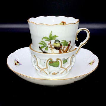 Herend - Exquisite Trembleuse Tea/Cofee Cup and Saucer (2