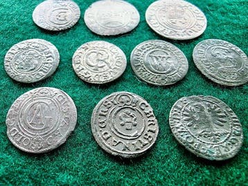 Polen, Livonia, Brandenburg-Prussia, Litouwen. Lot of 10