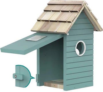Vogelhuisje met camera - Met geluid - Vogelcamera - Hout, Verzenden, Nieuw