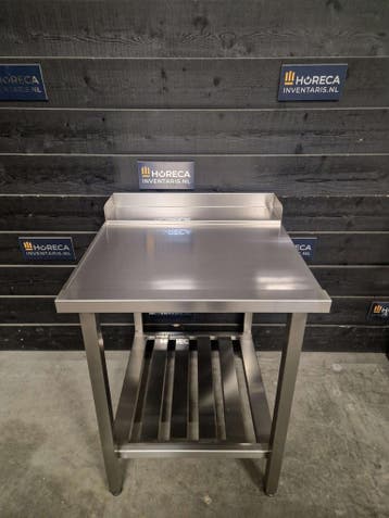 Aan- en afvoertafel | wastafel | 120cm | RVS | horeca, Nieuw in verpakking, Inox Meubilair