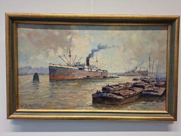 Henri Joseph Pauwels (1903-1983) - Haven uitzicht, Antiek en Kunst