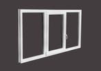 PVC vast-draaikiep-vast b300xh110 cm Wit, Gevelraam of Ruit, 80 tot 120 cm, Nieuw, Ophalen of Verzenden
