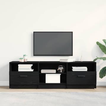 vidaXL TV Kast met lade Zwart Eiken 150 x 33,5 x 45 cm, Verzenden, Nieuw