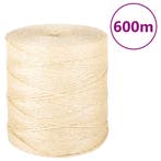 vidaXL Touw 2 mm 600 m 100% sisal, Verzenden, Nieuw