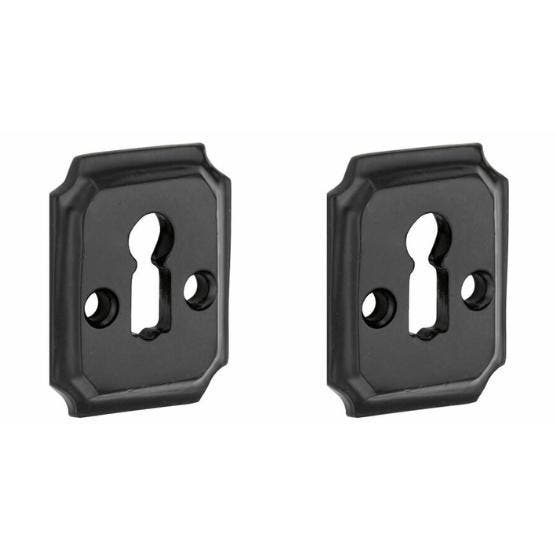 Set van twee sleutelplaatjes Arlon ijzer zwart, Bricolage & Construction, Châssis & Portes coulissantes