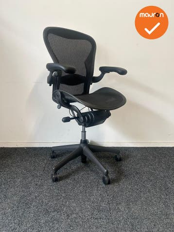 Herman Miller - Aeron - B - zwart voetkruis, Werkplek, Ophalen of Verzenden, Gebruikt, Stoel