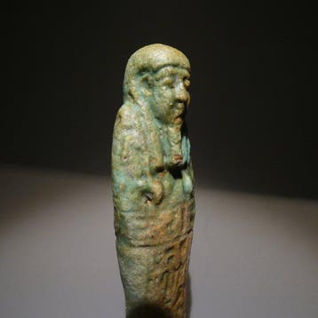 Oud-Egyptisch Shabti. 11 cm hoog. Laatste Periode, 664 - 332