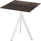 Inklapbare Tafel | INFINITY | HPL/RVS | Houtlook Blad | Wit, Verzenden, Nieuw in verpakking