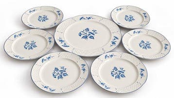 Villeroy & Boch - 6 Assiettes entremet dessert 1 Grand plat