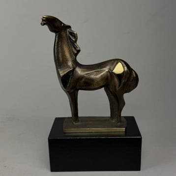 Robert Dyrcz - sculptuur, HORSE- bronze - 18 cm - Brons -
