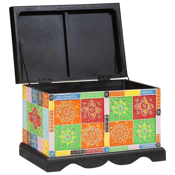 vidaXL Opbergbox Multikleur 60 x 40 x 40 cm Massief, Maison & Meubles, Armoires | Autre, Envoi
