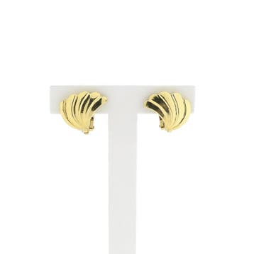 Vintage gouden oorclips (Oorbellen), Ophalen of Verzenden, Gebruikt, Goud, Goud