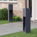 vidaXL Zonne LED Padverlichting 2 pcs Antraciet Koud Gewalst, Verzenden, Nieuw