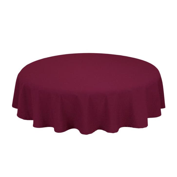 Nappe de Table Ronde Maroon Rouge 163cm Ø - Treb SP, Maison & Meubles, Cuisine | Linge de cuisine, Envoi