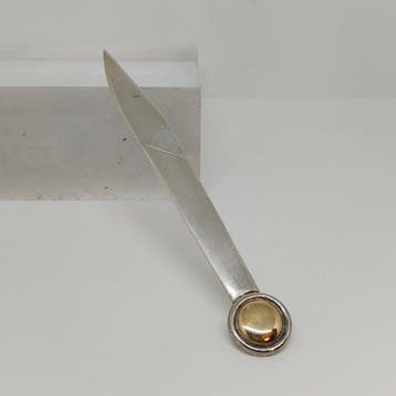 Couteau à papier - Argent 925, Or 750 (18 ct), Antiquités & Art