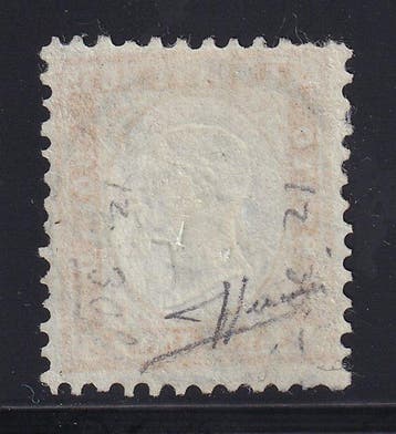 Italië 1862 - ITALIË 12, 80 C. geel, geperforeerd, echt, Postzegels en Munten, Gestempeld