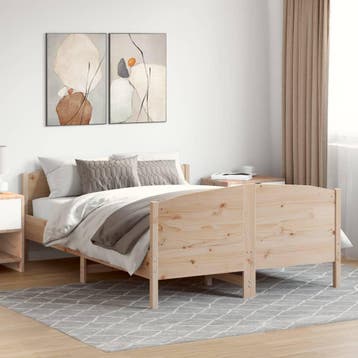 vidaXL Bedframe zonder matras massief grenenhout 140x200 cm, Verzenden, Nieuw