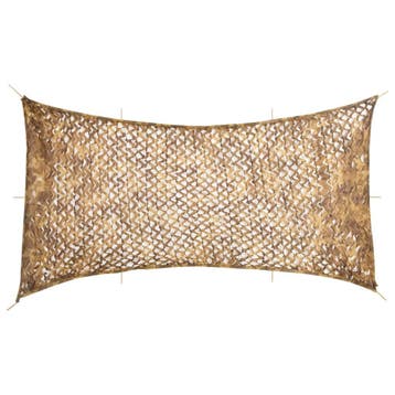 vidaXL Camouflagenet met opbergzak 708x423 cm zandkleurig, Sport en Fitness, Verzenden, Nieuw