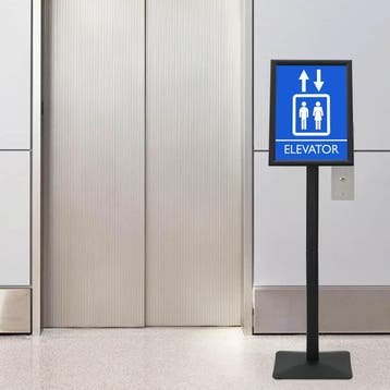 vidaXL Pedestal Poster Stand a3 Gevoerd Gietijzer Zwart, Verzenden, Nieuw in verpakking