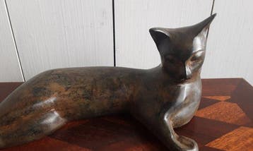 P. Chenet Foundry - Figure - Grote Kat - 23 cm - Bronze