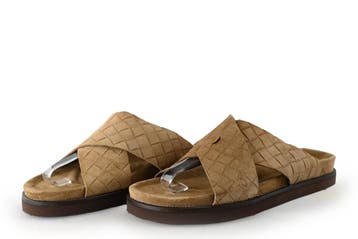 Stefano Lauran Slippers in maat 42 Bruin, Kleding | Heren, Slippers, Bruin, Zo goed als nieuw, Stefano Lauran