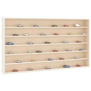 vidaXL Houten verzamelvitrine met 6 planken 80x8,5x55 cm, Verzenden