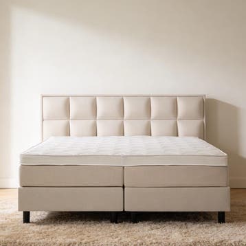 van Schaik Boxspring Toledo Beige - 160 x 200, Nieuw