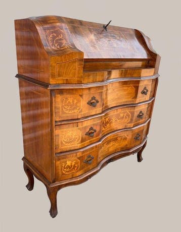 fratelli Bovolone - Commode - Walnoot - Tromeau met ribalta, Antiek en Kunst