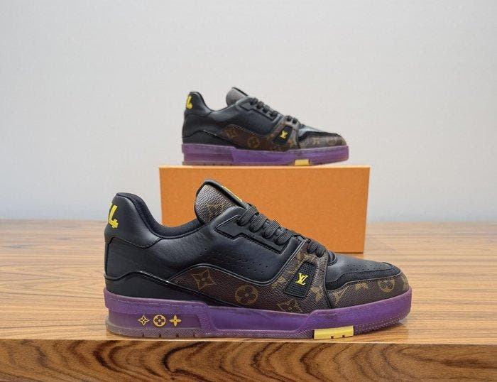 Louis Vuitton - LV Trainer Monogram Purple - Sneakers -, Kleding | Heren, Schoenen