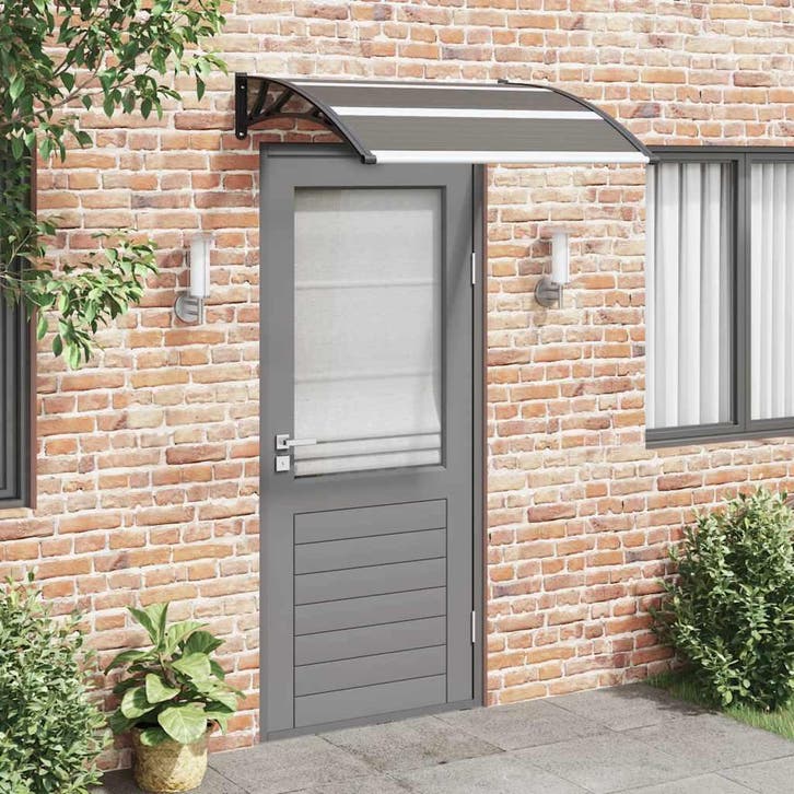 vidaXL Deurluifel 120x100 cm PC zwart, Tuin en Terras, Zonneschermen, Nieuw, Verzenden