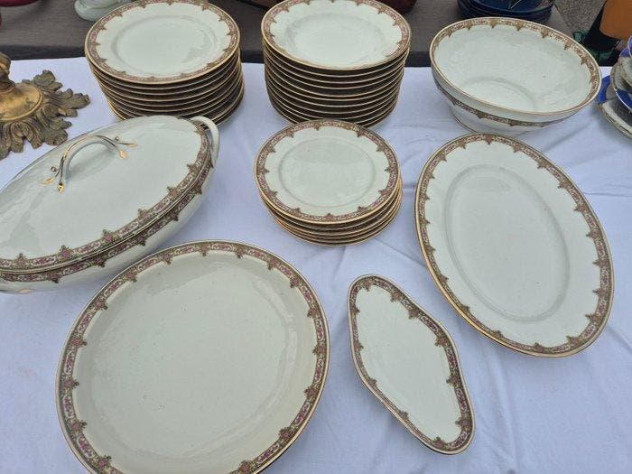 Tafelservies (34) - Porselein - Oud porseleinen servies, Antiek en Kunst, Antiek | Meubels | Tafels