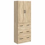 vidaXL Kast Set 2 pcs Sonoma Eiken 66 x 34,5 x 87 cm Bewerkt, Huis en Inrichting, Verzenden, Nieuw
