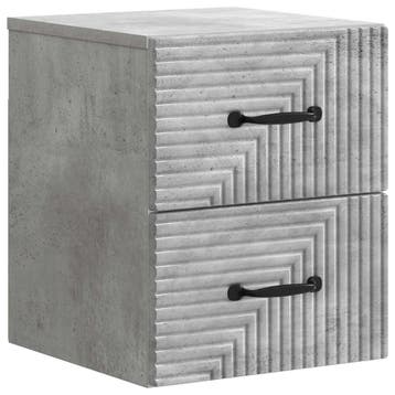 vidaXL Muurbevestigde Nachttafel met lade Betongrijs 34,5 x, Huis en Inrichting, Verzenden, Nieuw