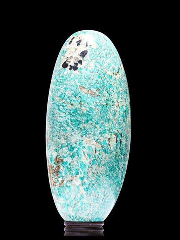 25,8 kg Lingam monolithe en Larimar bleu - pectolite -