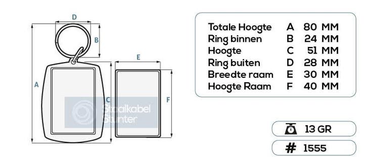 Plexiglas sleutelhanger, Tuin en Terras, Overige Tuin en Terras, Verzenden