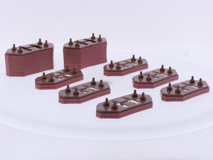 Schaal H0 Märklin 7064 en 7065 pijler set #9198 (H0 (1:87)), Hobby en Vrije tijd, Modeltreinen | H0, Brug, Tunnel of Gebouw, Gebruikt